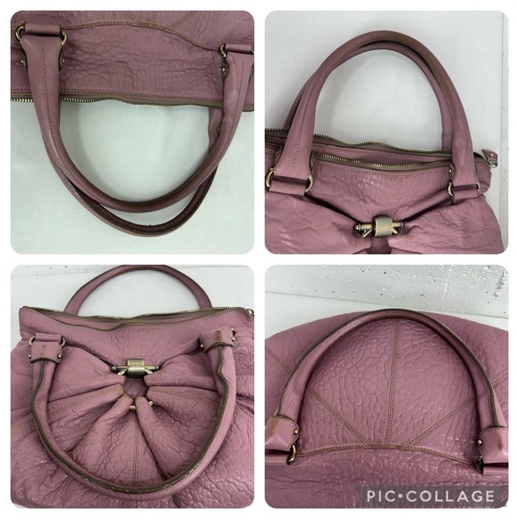 Salvatore Ferragamo Gancini Mauve Purple Leather Shoulder Bag BW-21 B105 READ - Picture 12 of 16